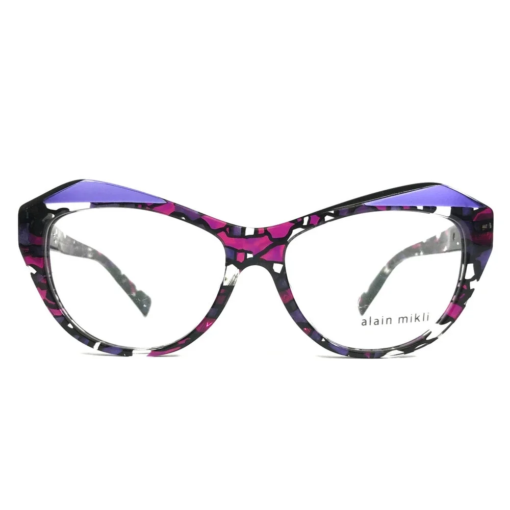 Alain Mikli Eyeglasses Frames Blondene A03137 003 Violet Mosaic Pink 52-15-145